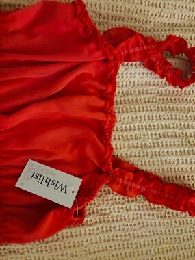 Wishlist Red Ruffled Strap Sundress